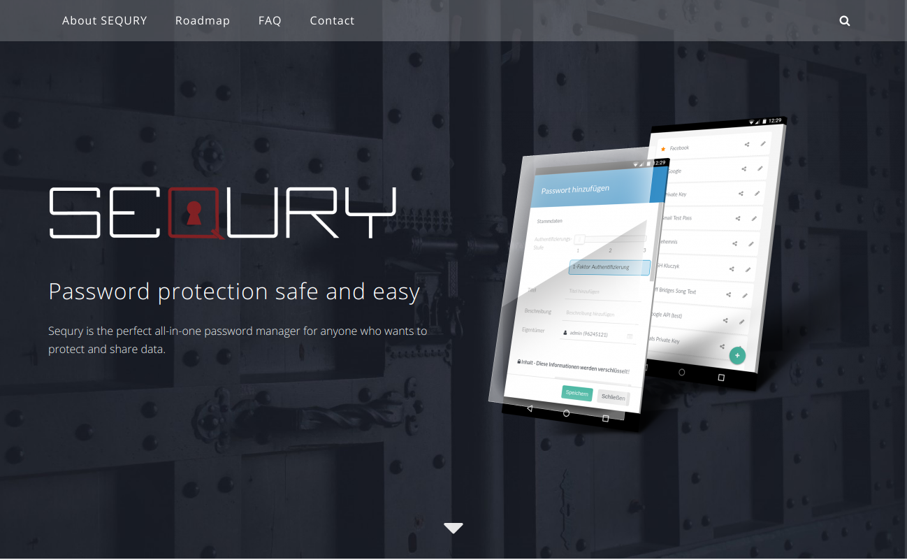 SEQURY - Password protection safe and easy