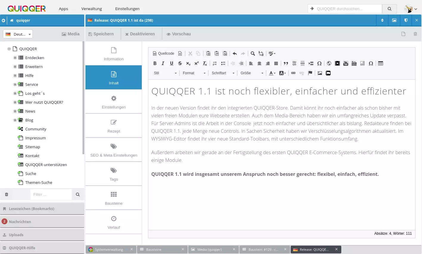 quiqqer-1-1-news