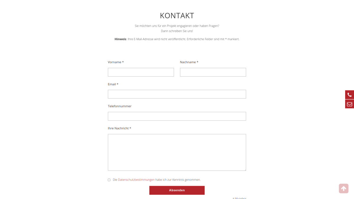 BK Metalltechnik – Kontaktseite Kontaktseite der Website von BK Metalltechnik.