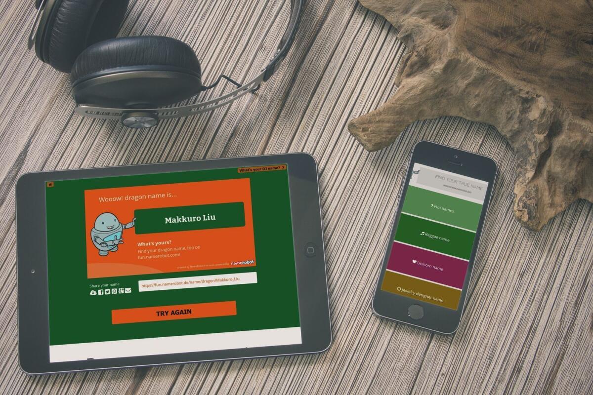 NameRobot-Fun-App Screenshot des NameRobot-Fun-App.