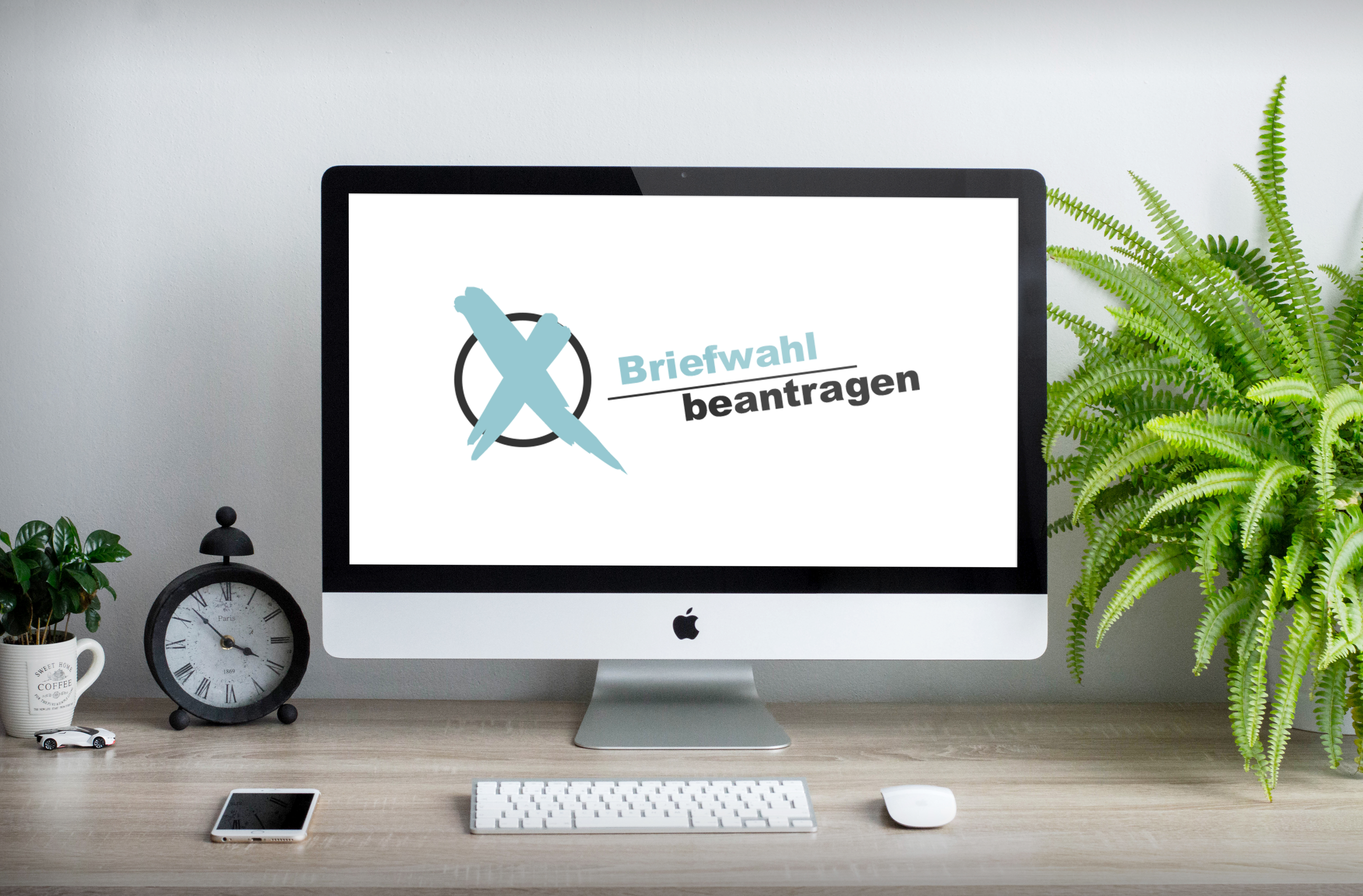 mockup logo briefwahl