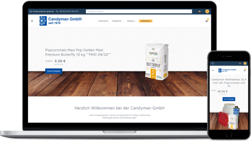 Candyman GmbH Online Shop - Equipment für Funfood und Gastronomie