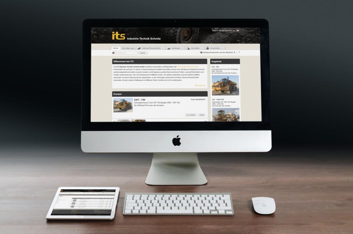 its Gebrauchtmaschinen – Website Screenshot der Website von its Gebrauchtmaschinen.