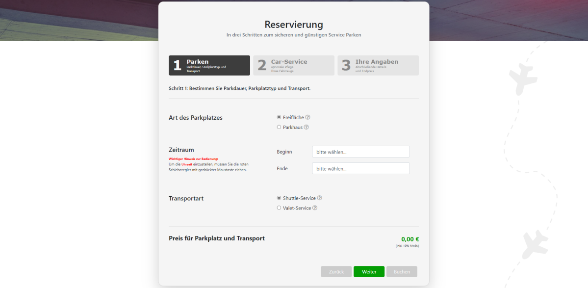 ParkenFlughafenDUS.de – Reservierung Reservierung auf der Website von ParkenFlughafenDUS.de.